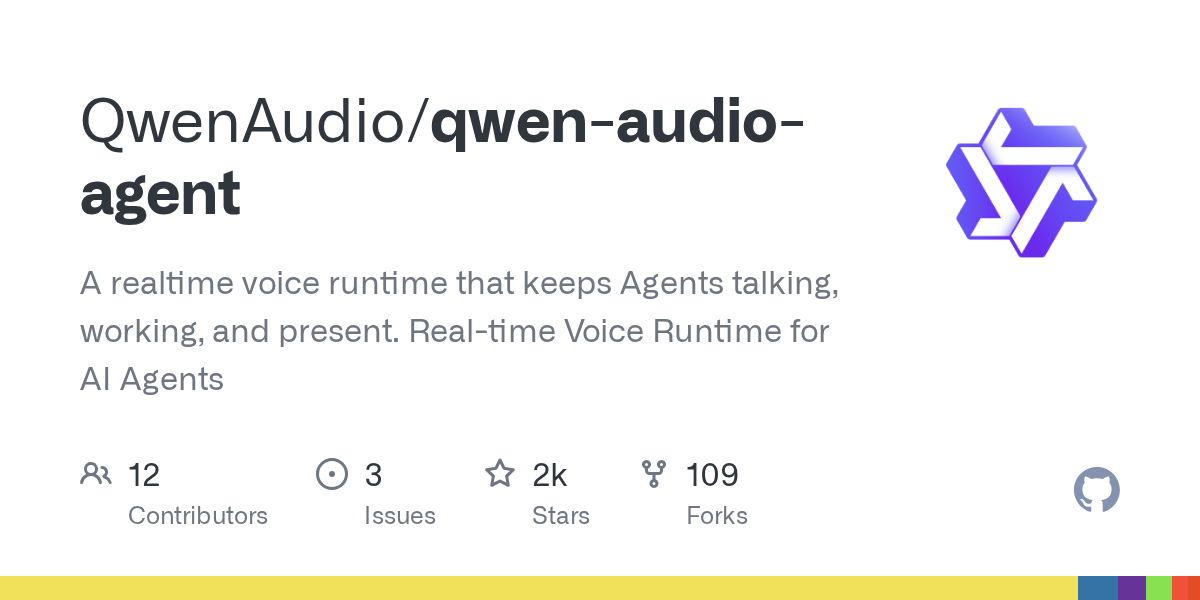 QwenAudio/qwen-audio-agent — realtime voice runtime for agents