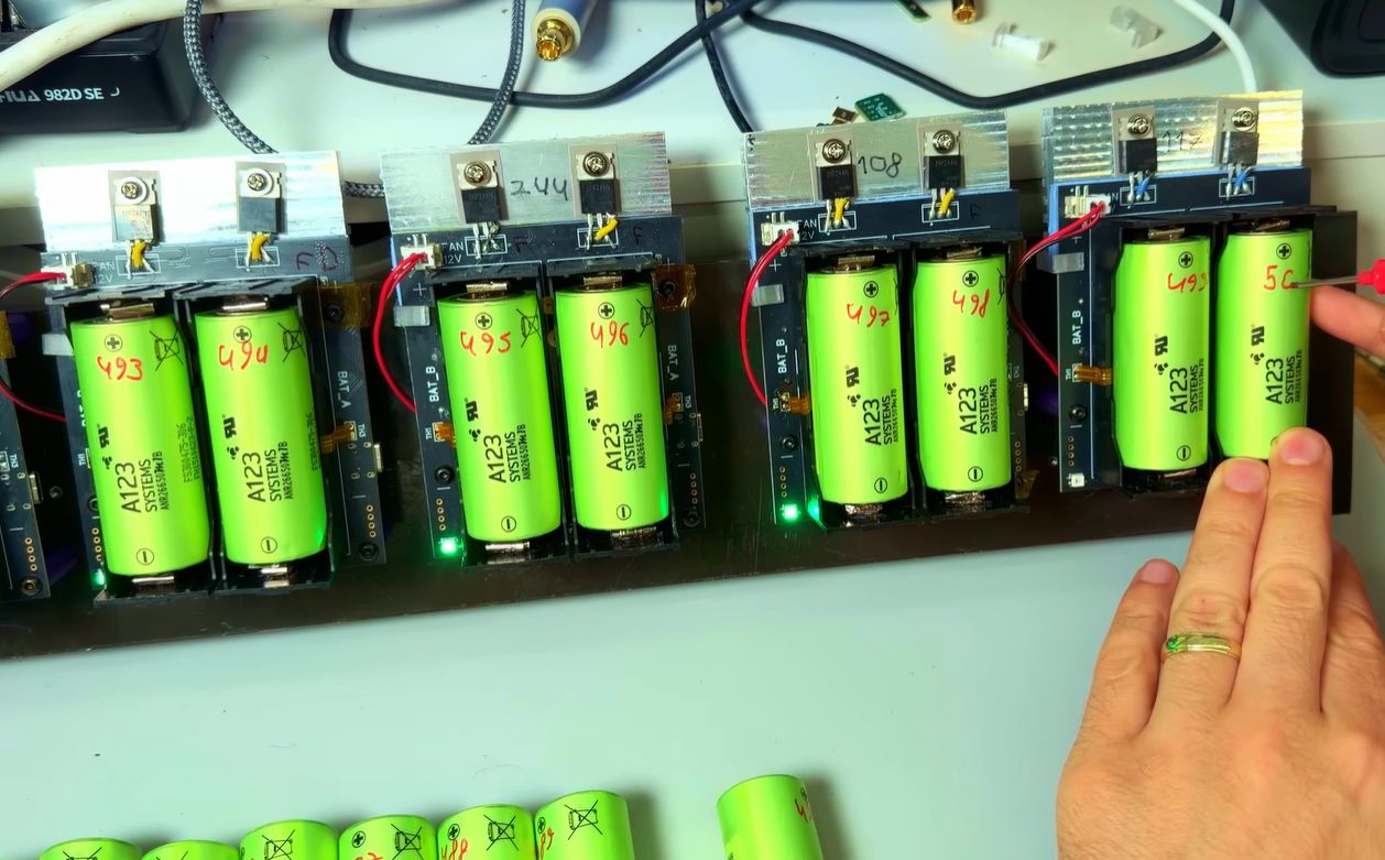 Testing Hundreds of Used LFP Cells Requires Some Automation