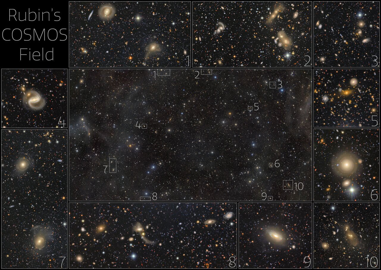 Rubin’s COSMOS field contains more than half a million galaxies in one view
