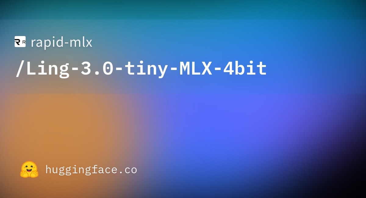 Ling-3.0-tiny: a 4.2GB MLX conversion with 1.3B active parameters