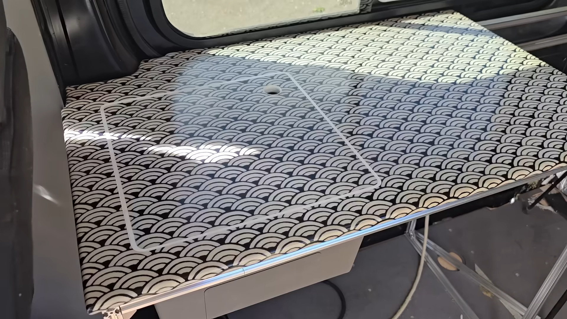 Printed cotton makes a lightweight composite RV countertop