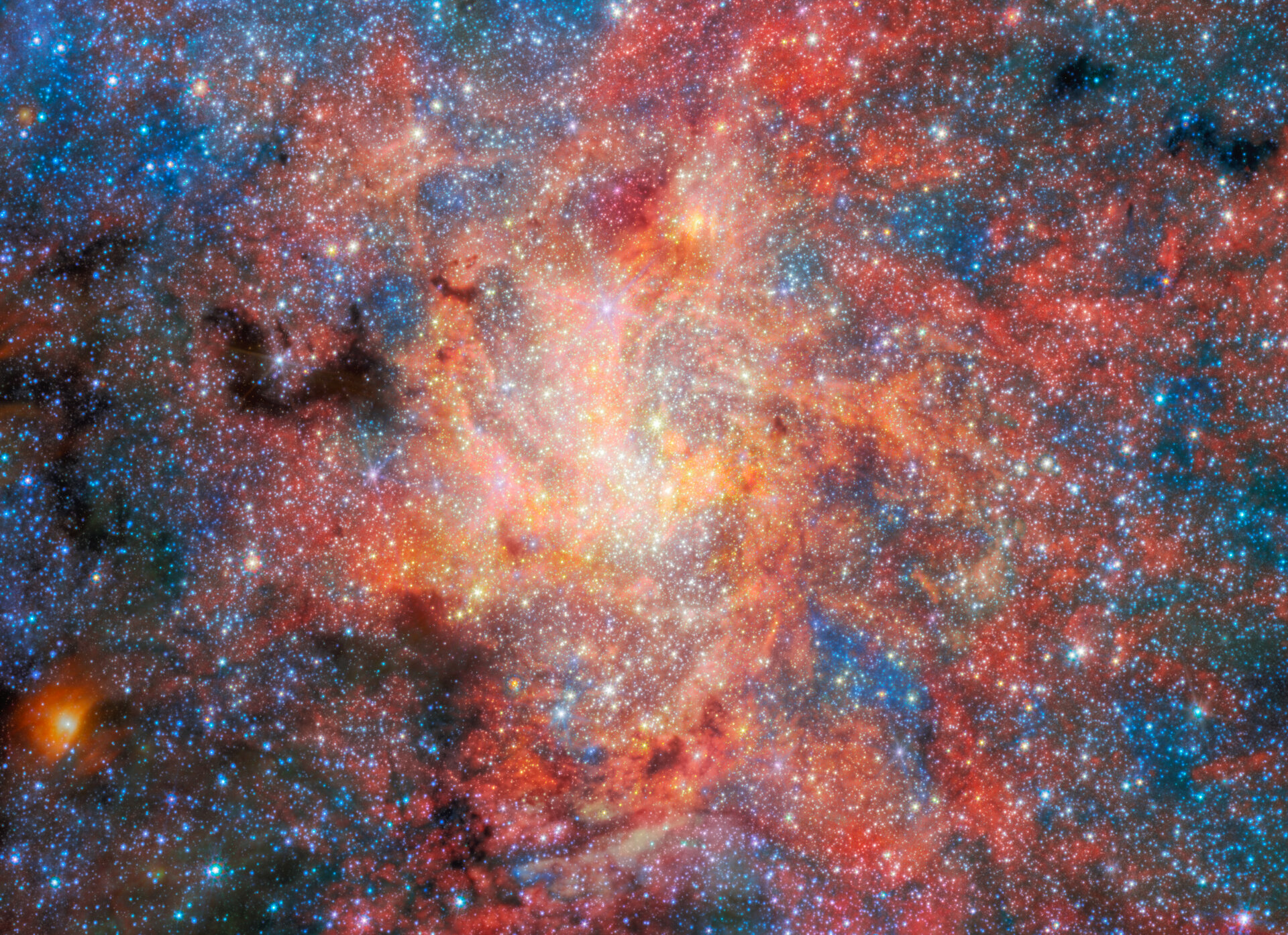 Webb finds dust and water surviving close to the Milky Way's black hole