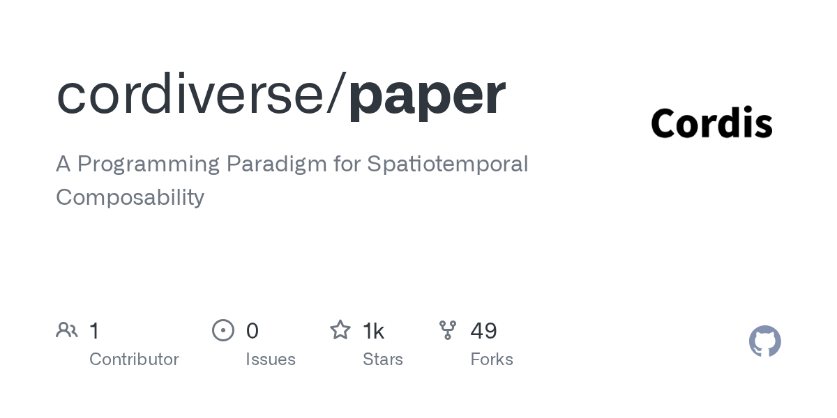 cordiverse/paper: a programming paradigm for spatiotemporal composability